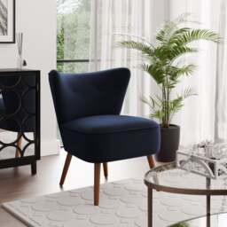 Eliza Velvet Cocktail Chair - thumbnail 1