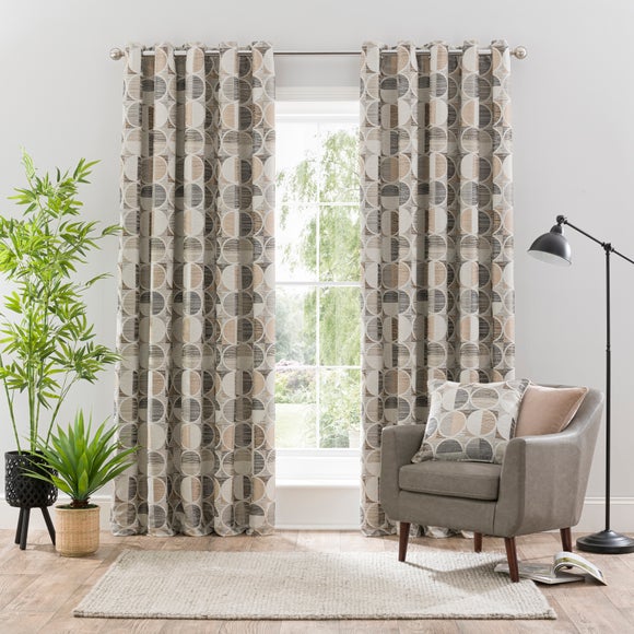 Cai Circle Jacquard Eyelet Curtains - image 1