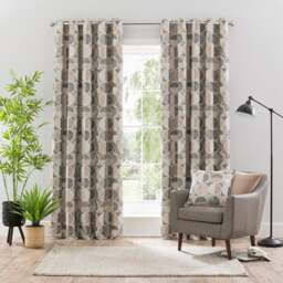 Cai Circle Jacquard Eyelet Curtains - thumbnail 1