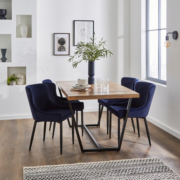 Montreal Set of 2 Dining Chairs, Velvet - image 1