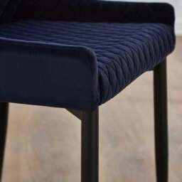 Montreal Set of 2 Dining Chairs, Velvet - thumbnail 3