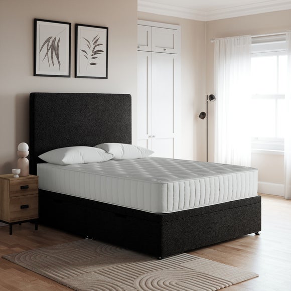 Luxury End of Bed Ottoman Bed Frame, Teddy Fabric - image 1