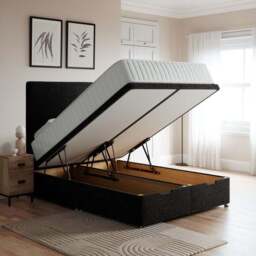 Luxury End of Bed Ottoman Bed Frame, Teddy Fabric - thumbnail 2