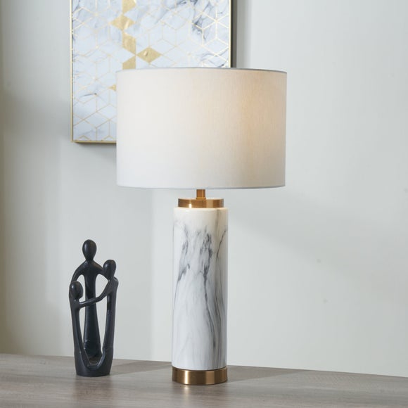 Pacific Lifestyle Carrara Table Lamp Marble Effect - image 1