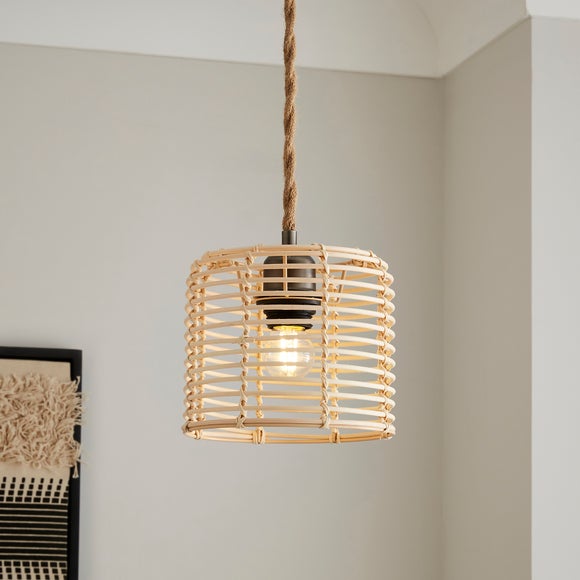 Emil Rattan Easy Fit Pendant Shade - image 1