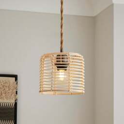 Emil Rattan Easy Fit Pendant Shade - thumbnail 1