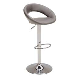 Knox Adjustable Height Swivel Bar Stool, Faux Leather - thumbnail 1