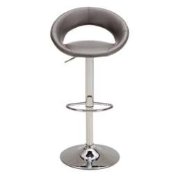 Knox Adjustable Height Swivel Bar Stool, Faux Leather - thumbnail 2
