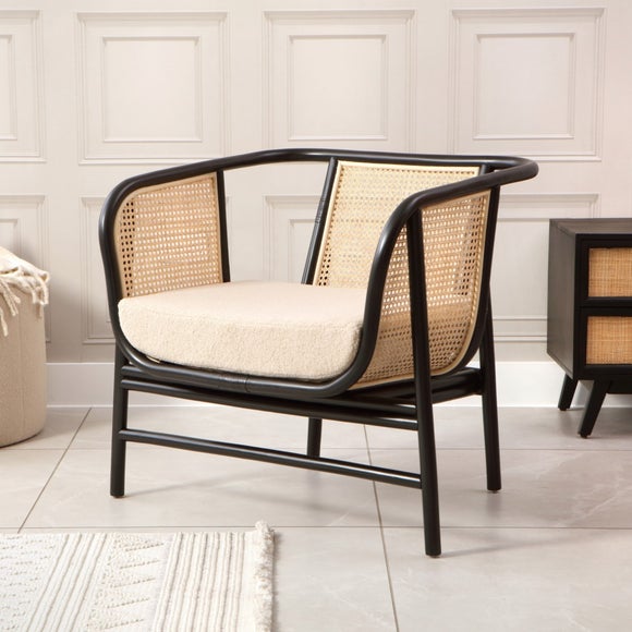 Desser Seoul Rattan Chair with Boucle Cushion - image 1