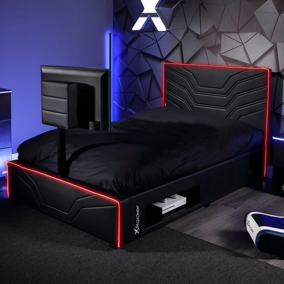 X Rocker Oracle Gaming TV Bed Frame with Neo Fibre LED - image 1