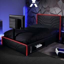 X Rocker Oracle Gaming TV Bed Frame with Neo Fibre LED - thumbnail 1