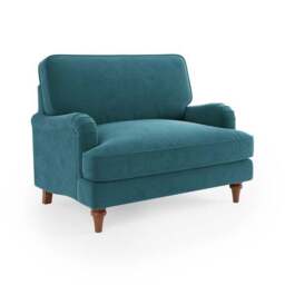 Beatrice II Velvet Snuggle Chair - thumbnail 6