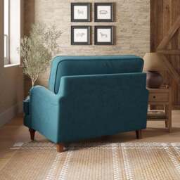 Beatrice II Velvet Snuggle Chair - thumbnail 2