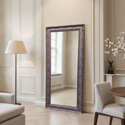 Yearn Carved Antique Bevelled Full Length Wall Mirror