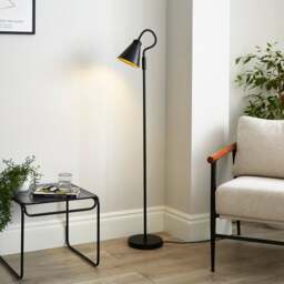 Newton Industrial Goose Neck Adjustable Floor Lamp - thumbnail 1