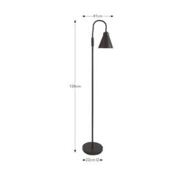 Newton Industrial Goose Neck Adjustable Floor Lamp - thumbnail 6