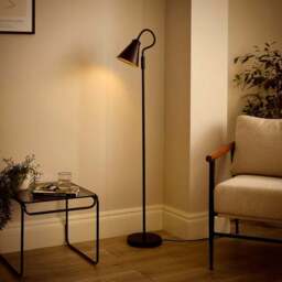 Newton Industrial Goose Neck Adjustable Floor Lamp - thumbnail 2