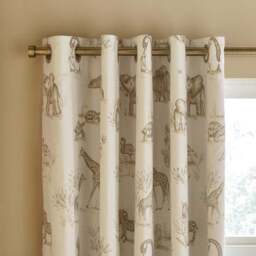 Sketched Animal Eyelet Curtains - thumbnail 3