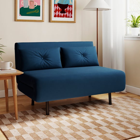 Phoebe Velvet Small Double 2 Seater Sofa Bed - image 1