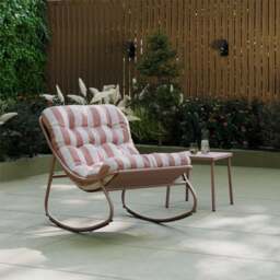 Rocking Chair with Striped Cushion - thumbnail 1