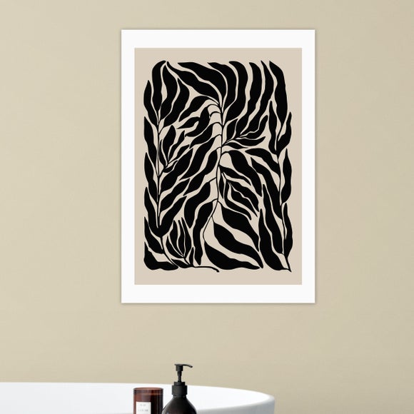 East End Prints Beige & Black Botanical Print - image 1
