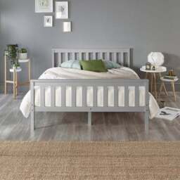 Return - Atlantic Wooden Bed Frame, Single Grey - thumbnail 2