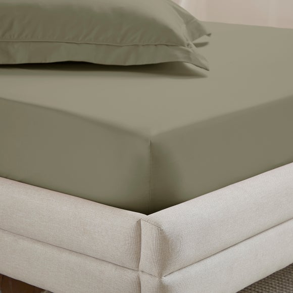 Dorma Crisp & Fresh 400 Thread Count Egyptian Cotton Percale Fitted Sheet - image 1