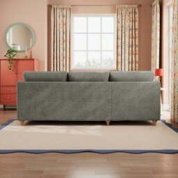 Hattie Tonal Plush Chenille Corner Chaise Sofa - thumbnail 4