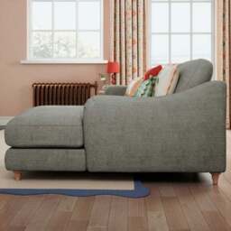 Hattie Tonal Plush Chenille Corner Chaise Sofa - thumbnail 3