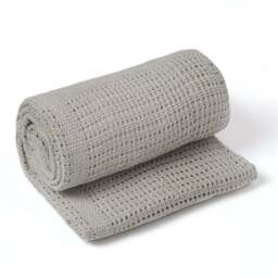 Clair de Lune Pram Size Cellular Cotton Shawl - thumbnail 2