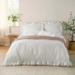 Wylder Nature Blousey 100% Cotton Sateen Duvet Cover & Pillowcase Set - thumbnail 1