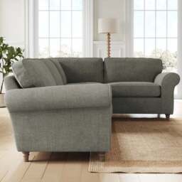 Flori Tonal Plush Chenille Corner Sofa - thumbnail 2