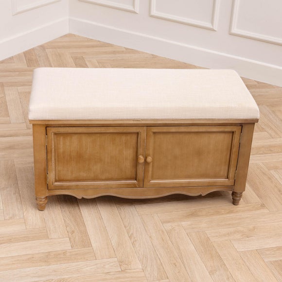 Voyage Maison Rosalie Oak Storage Bench - image 1