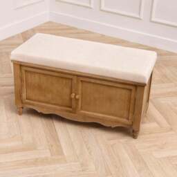 Voyage Maison Rosalie Oak Storage Bench - thumbnail 2