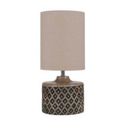Orissa Short Wooden Diamond Table Lamp - thumbnail 2