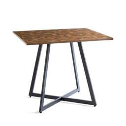 Brayden 4 Seater Square Dining Table, Parquet Effect - thumbnail 5