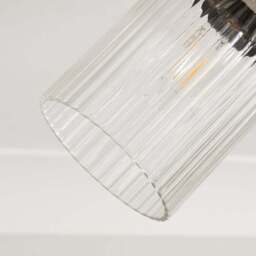 Tobias Industrial Ribbed 3 Light Adjustable Semi Flush Spotlight - thumbnail 4