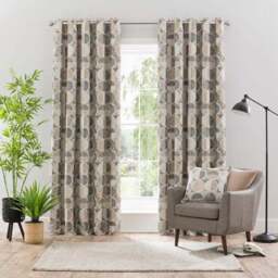 Cai Circle Jacquard Eyelet Curtains - thumbnail 2