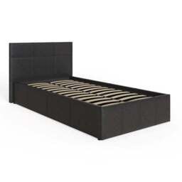 Side Lift Ottoman Bed, Faux Leather - thumbnail 3