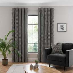 Geo Checkerboard Eyelet Curtains - thumbnail 2