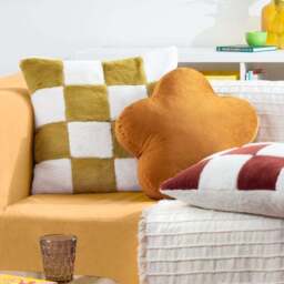 Heya Home Cozee Check Square Cushion - thumbnail 6