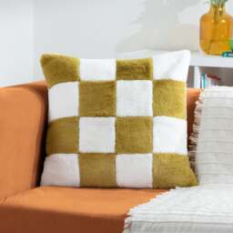 Heya Home Cozee Check Square Cushion - thumbnail 1