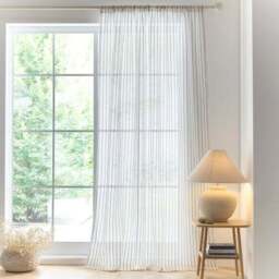 Lucia Stripe Slot Top Voile Panel - thumbnail 2