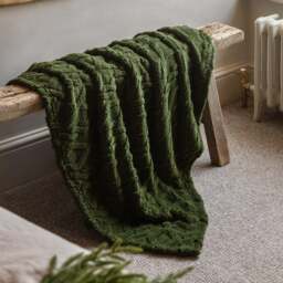 Forest Cable Stitched Throw Blanket