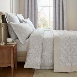 Dorma Winchester Jacquard Grey Duvet Cover - thumbnail 5