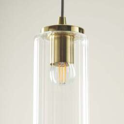 Dorma Henstone Ribbed Adjustable Pendant Light - thumbnail 3