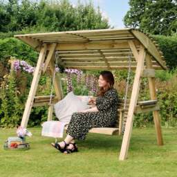Miami 2 Seater Wooden Garden Swing Seat - thumbnail 3