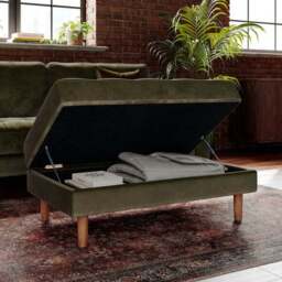 Max Velvet Storage Footstool - thumbnail 2