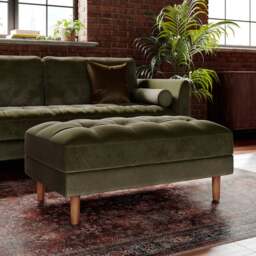 Max Velvet Storage Footstool - thumbnail 1