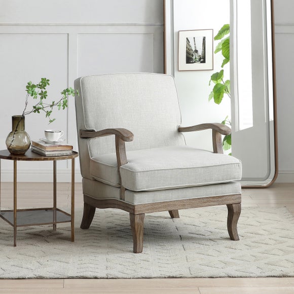 Esme Cream Linen Chair - image 1